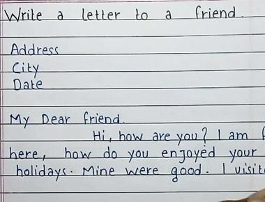 Write A Letter To The Friend