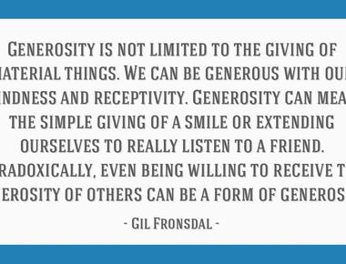 The Meaning of Generosity - More Than Just Giving