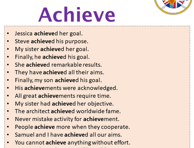 Use Achievement In A Sentence