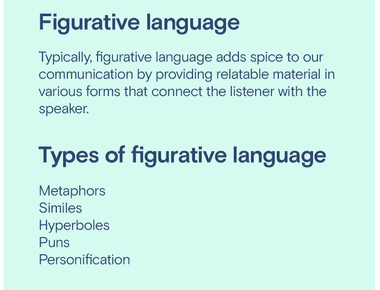 Purpose Of Figurative Language