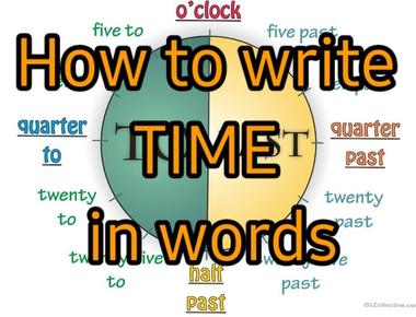 How To Write Time In Words