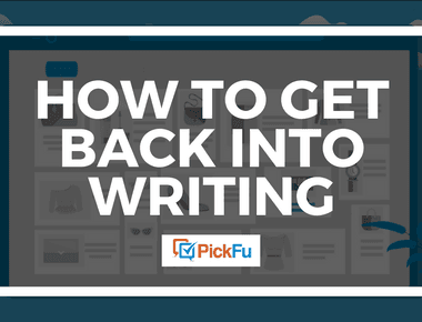 How To Get Back Into Writing