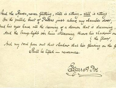 Edgar Allan Poe Handwriting