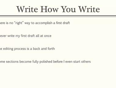 What Should Be Included In Your First Draft