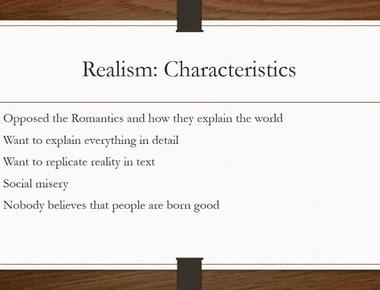 Qualities Of Realism Literature